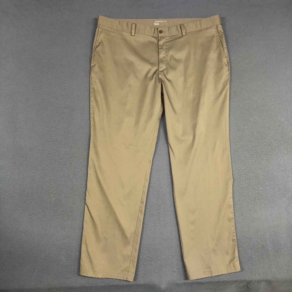 Nike Golf Pants Mens 42x32 Brown Dri-FIT Stretch Performance Chino Polyester